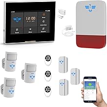 ITALIAN ALARM - Wireless Home Alarm Wifi Alarm Kit, Wireless Alarm Kit with Outdoor Siren, Home Security System already configured. Videotutorial and Italy Telephone Assistance