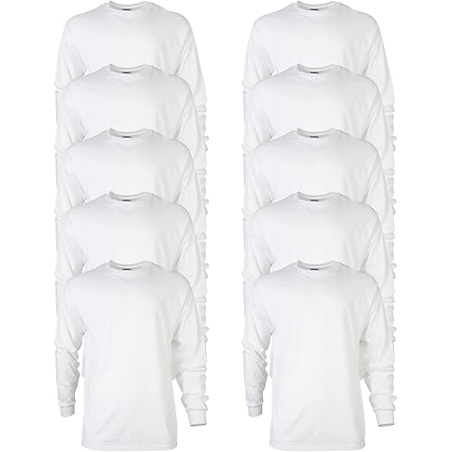 Gildan Adult Ultra Cotton Long Sleeve T-Shirt, Style G2400, Multipack