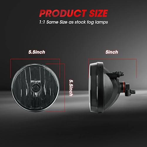 Miniatura 9 de Luces antiniebla compatibles con GMC Sierra 1500 2007-2013 2007-2014 GMC Sierra 2500 3500HD incluido interruptor y kit de cableado