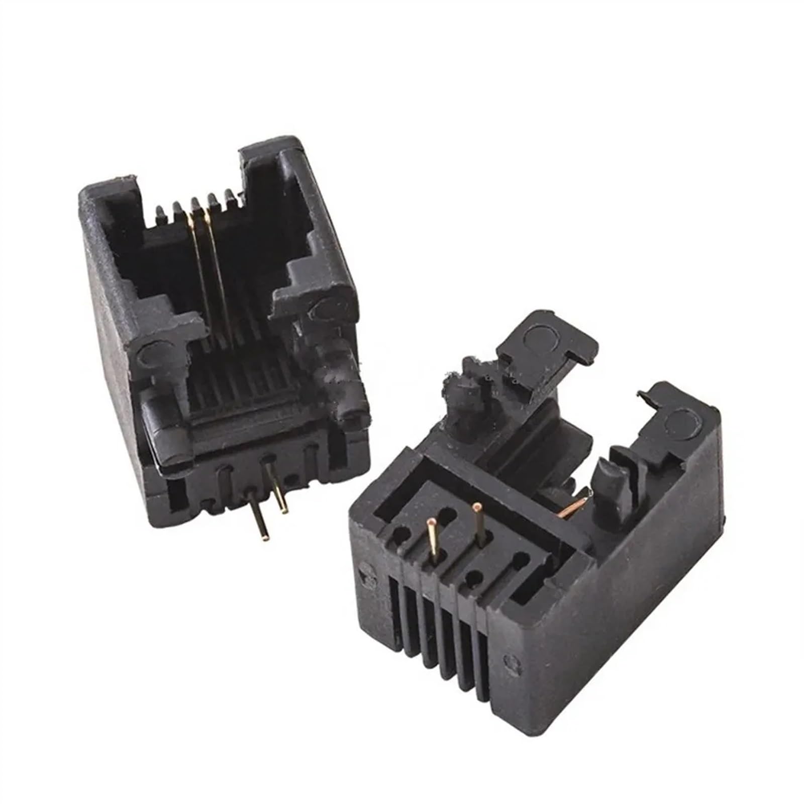 100 pz RJ11 4P4C 6P4C 6P6C 8P8C 95001 Presa telefonica Curva 90 gradi Femmina Jack Connettore PCB 4Pin 6Pin 8PIN Plastica (Color : 95001-4P4C)