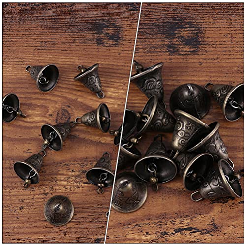 Yardwe 20Pcs Mini Ofício Pequeno Sino Sino Carrilhão de Vento Feng Shui Sino Bênção Boa Sorte Chavei