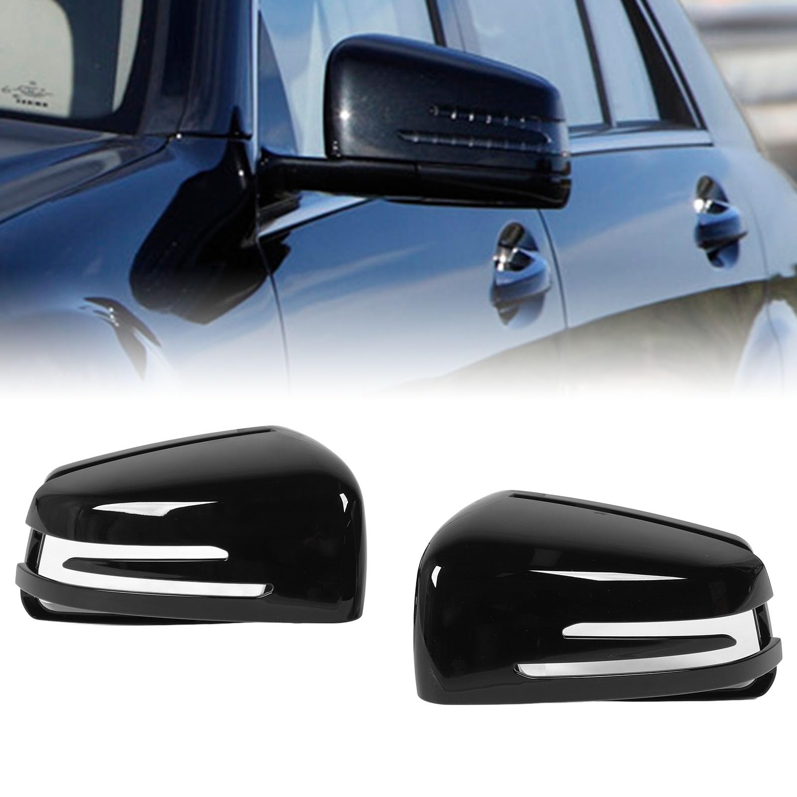 Capite di specchio, coperchio specchio retrovisore per auto, kuuleyn 2pcs retroview berretto specchio cappuccio forte protezione lungo durata della durata del tempo per W176 W246