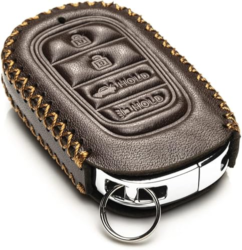 Miniatura 3 de Vitodeco Funda de cuero para llavero compatible con Honda Civic, Honda Civic Hatchback, Honda Accord, Honda HR-V, Honda CRV, Honda Pilot 2023-2024