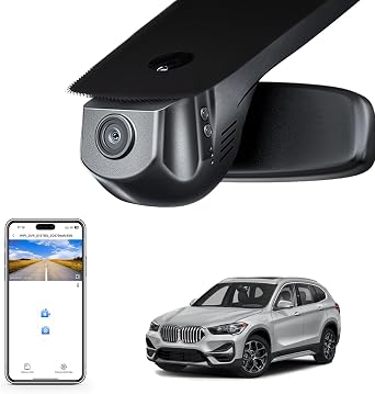 Mangoal 4K Dash Cam Custom for BMW X1 Gen2 F48/F49 2017 2018Model A, sDrive28i xDrive28i, OEM Style, 2160P UHD Video, WiFi & APP, 64GB Card