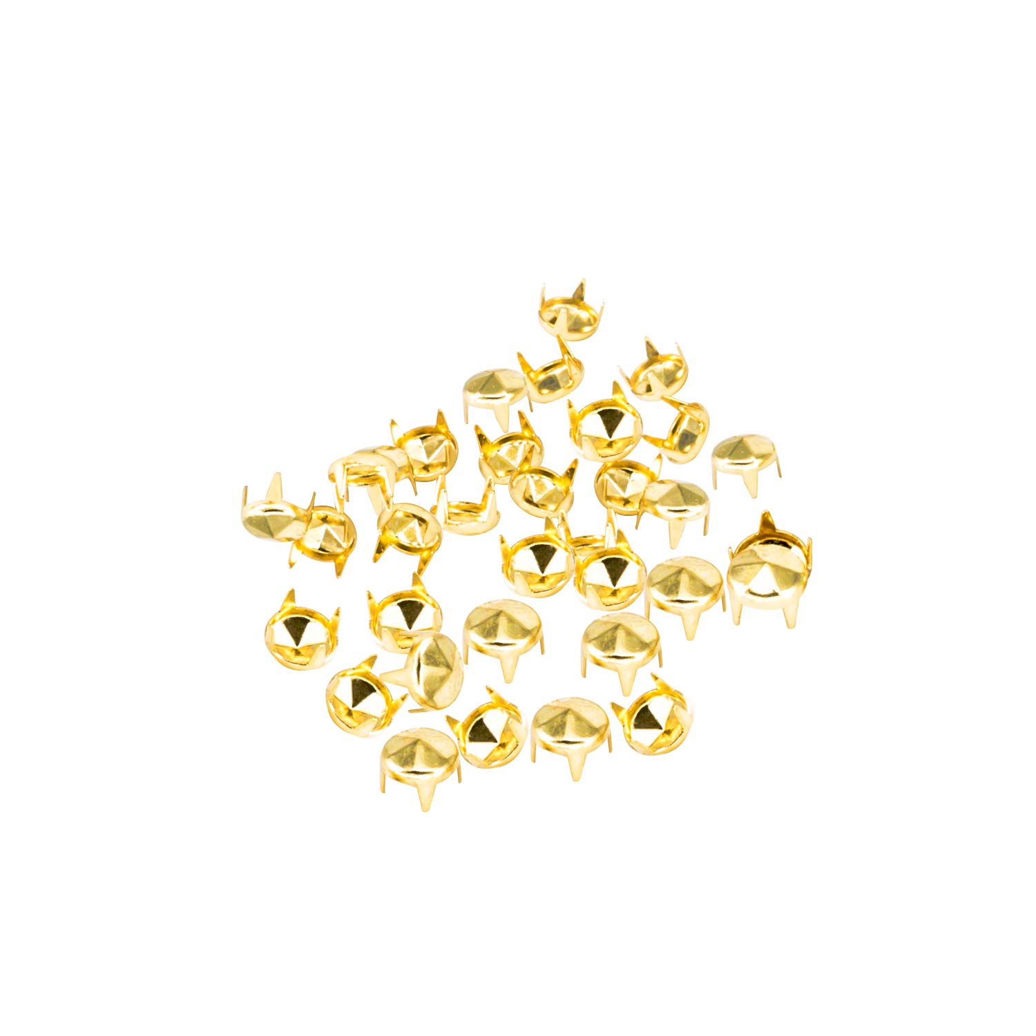 Wedding Decor 5mm Brass Studs Decoration Silver Cone Diamond Cut Rivets Spikes Metal For Bag, Jeans, Clothing or Leathercrafts
