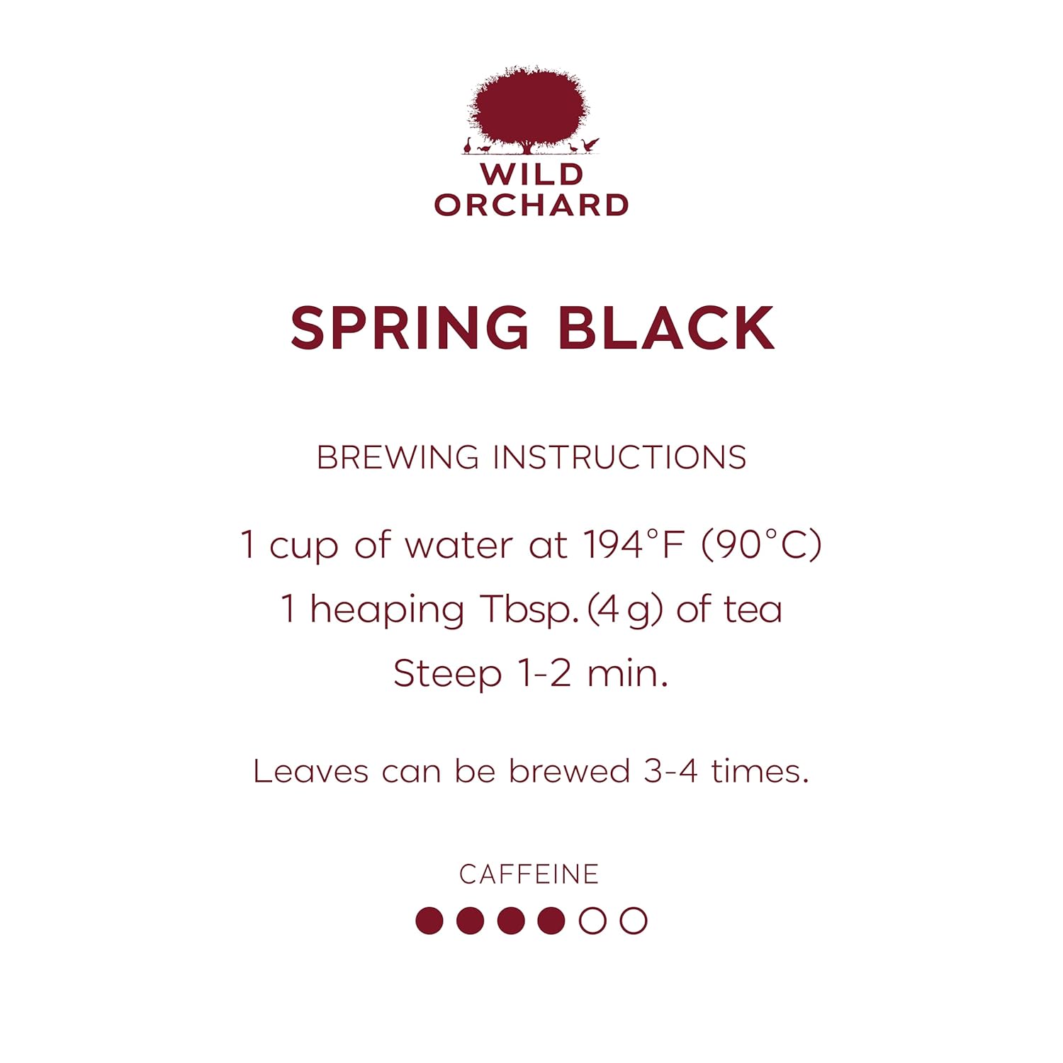 Wild Orchard Premium Grade Black Tea - 100% Regenerative Organic Certified - Pure Loose Leaf Black Tea - Sustainably & Regeneratively Cultivated on Jeju Island in South Korea