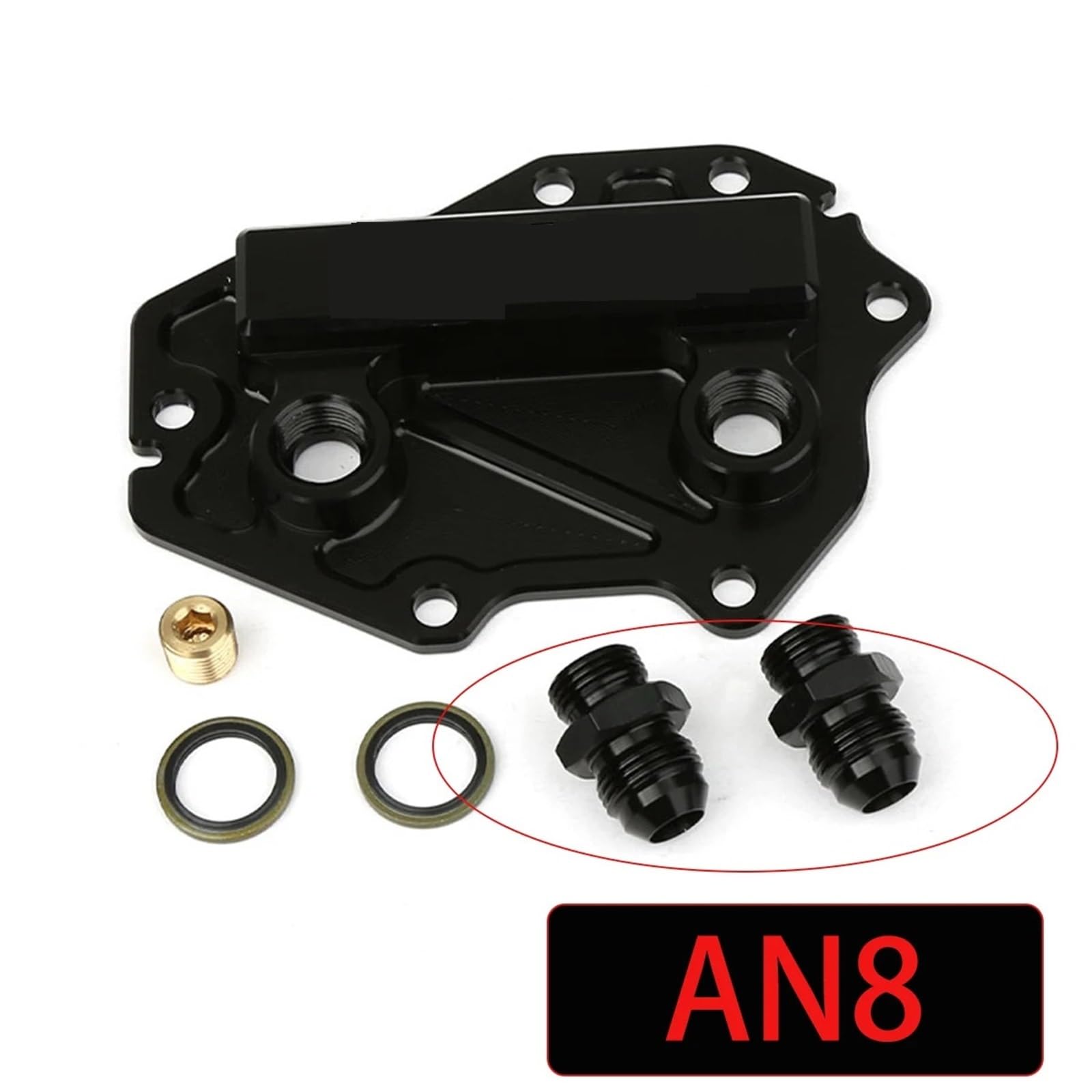 Radiador Enfriador Radiador Modificado Para Enfriador De Aceite De Motor De Coche Para BMW Serie G B48TU 2.0T. Adaptador De Placa Sándwich De De Aceite BB-OCA-115 en Radiadores del motor(AN8 Fitting)