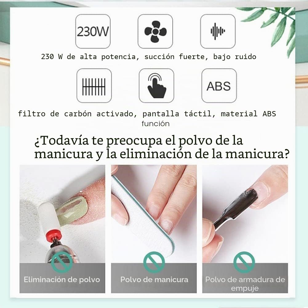 Aspirador De Polvo De Bajo Ruido De 230W, Equipo De Laboratorio Dental Colector De Polvo De Alta Potencia De Velocidad Ajustable con Succión Fuerte Y Ligera