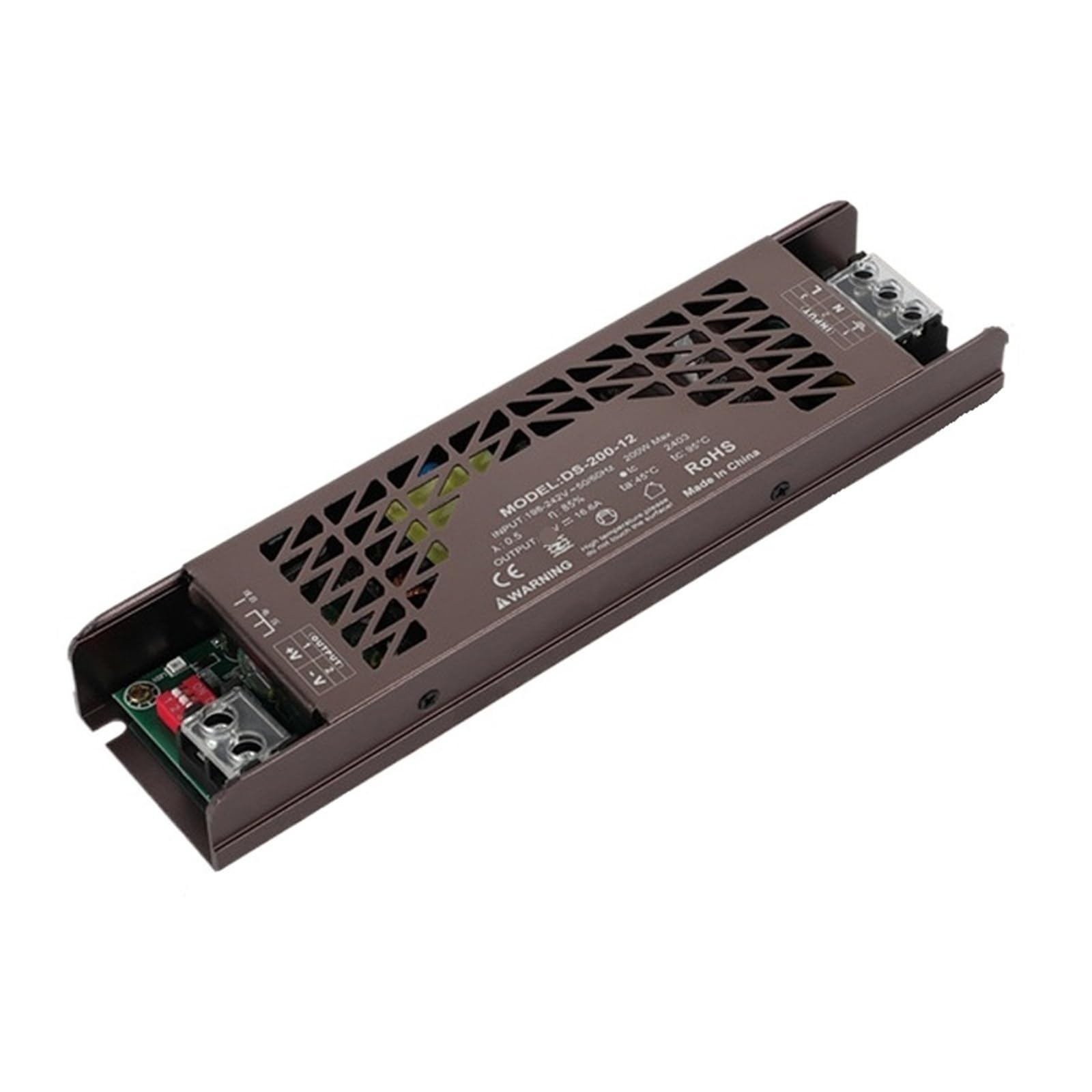 NVSFZGIYG DC 12V 24V Gradient Mode Dimmable LED Lamp Driver Power Adapter(12V,200W)