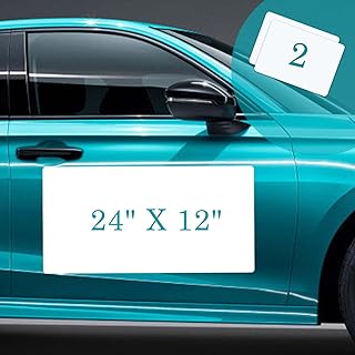 Durable 40-Mil Blank Car Magnets (24”x12”, 2-Pack) – Heavy-Duty Flexible Vehicle Signs
