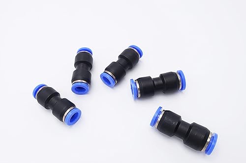 Miniatura 11 de Empuje para conectar, tubo de 1/2 pulgada de diámetro exterior x tubo de 1/4 pulgadas, conector de dos vías de unión recta de aire neumático
