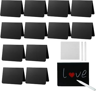 Food Signs for Buffet, Blackboards for Food Display with White Pen and Cloth - Reusable Bakery Table Labels,for Dining Centerpiece Bakery Event Banquet Catering Wedding Buffet Gathering