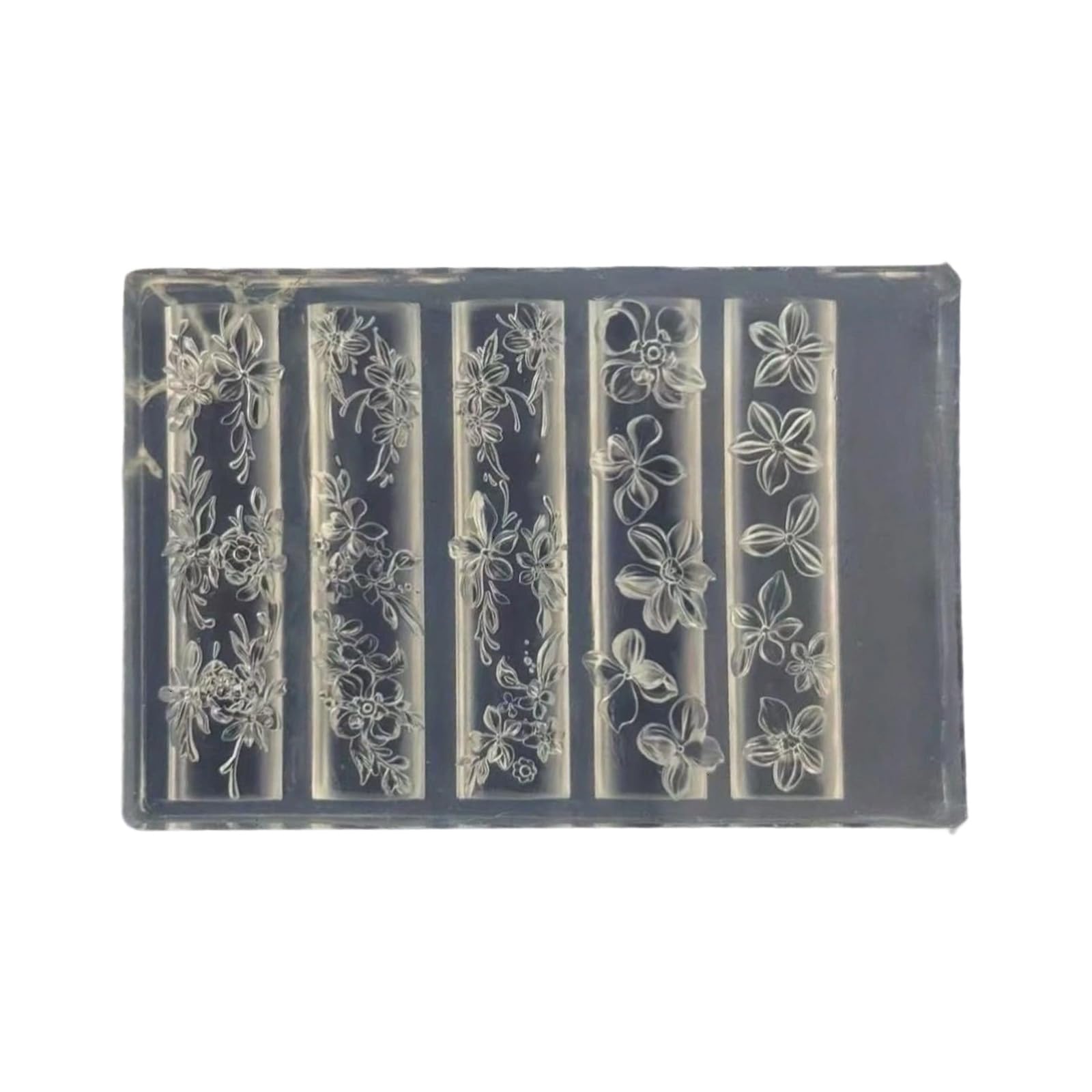 Maxtonser Silicone Nails Art Mold Accessory Delicate Shape 3D Nails Decorative Mold Silicone Texture for Various Nails Types