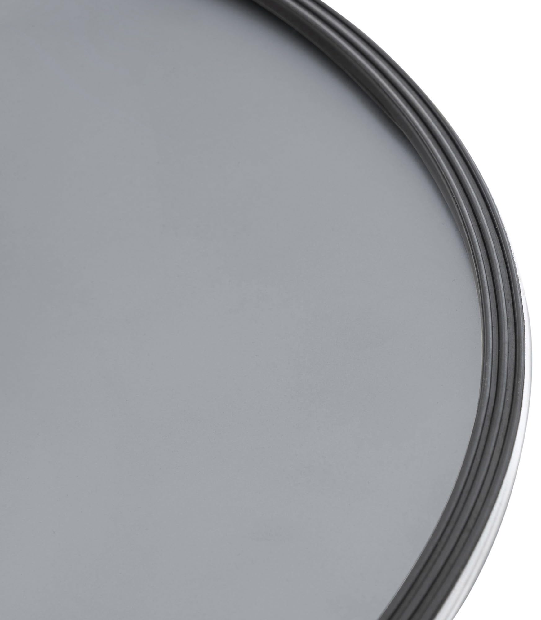 CLP Plateau en métal Rond 38,5 cm, Pied de Rechange pour Tabouret de Bar, Robuste et Stable, avec Anneau en Caoutchouc antidérapant, Couleur:Chrome, Taille:41.5 cm