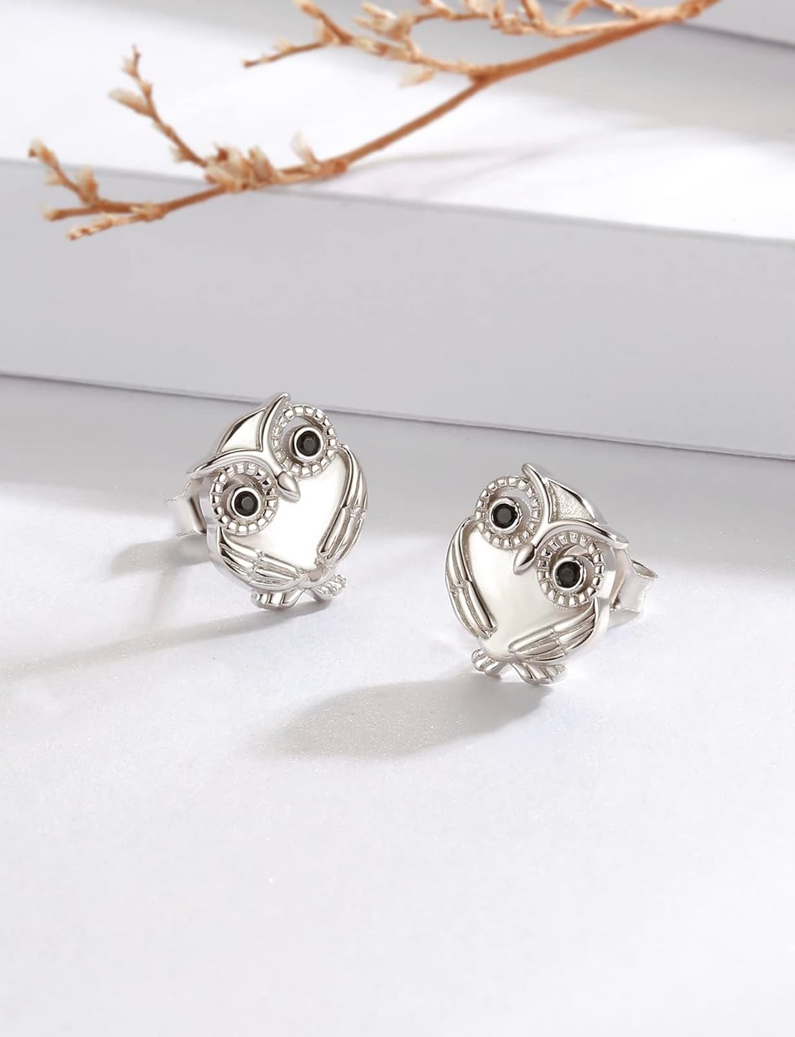 Hypoallergenic 925 Sterling Silver Animals Mushroom Stud Earrings Dog Bunny Pig Cow Otter Deer Ear Studs for Women - Image 3