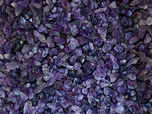 Image of GAF TREASURES 2 oz Lot Natural Semi Amethyst Tumbled Gemstone Chips, Crushed Mini Crystals, Undrilled Crystal Chips (Amethyst)
