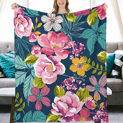 Couverture Polaire Fleurs en flanelle de qualité supérieure pour lit douillet