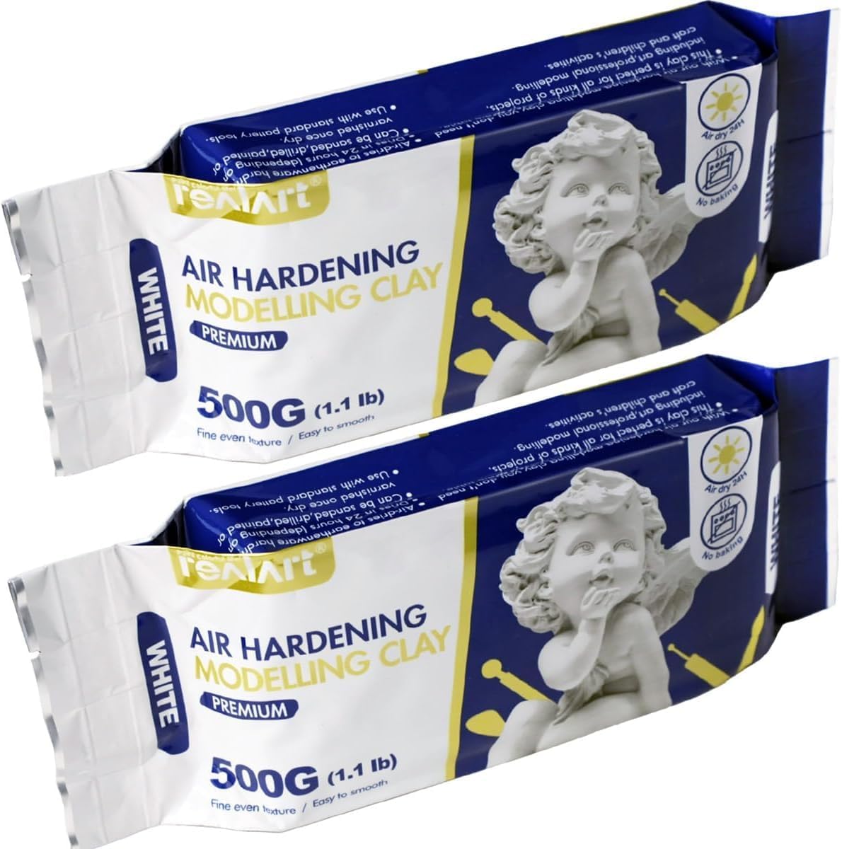 REALART 11LB/10PCS White Air Dry Clay for Adults Airdry Clay Air Dry