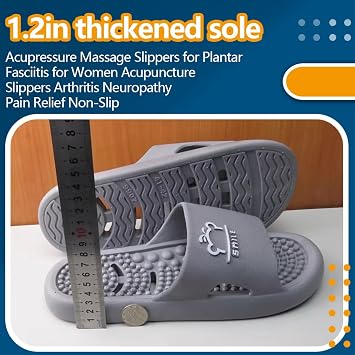 Shower Slippers Acupressure Sandals Massage Slippers for Women/Men Reflexology Acupuncture Arthritis Neuropathy PainRelief Non-Slip Massage Sandals (Pink,Women 6.5-7.5/Men 5-6)