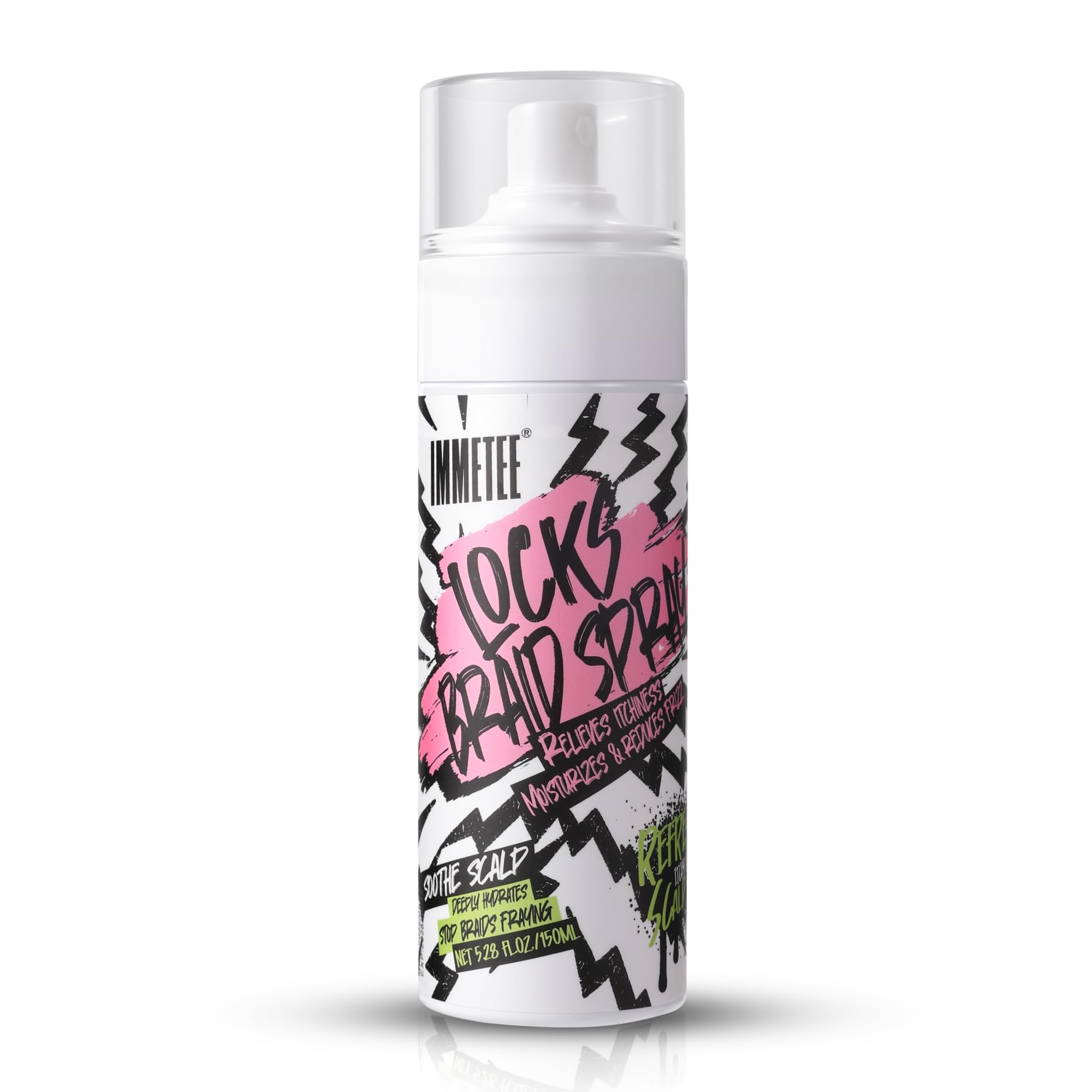 immetee Locks Braid Spray, Hair Frizz Control Spray for Braids, Locks, Twists and Cornrows, Refresh Itchy & Dry Scalp, Moisturizes High Shine for Dull Hair (New 5.28 fl oz) 5.28 Fl Oz (Pack of 1)