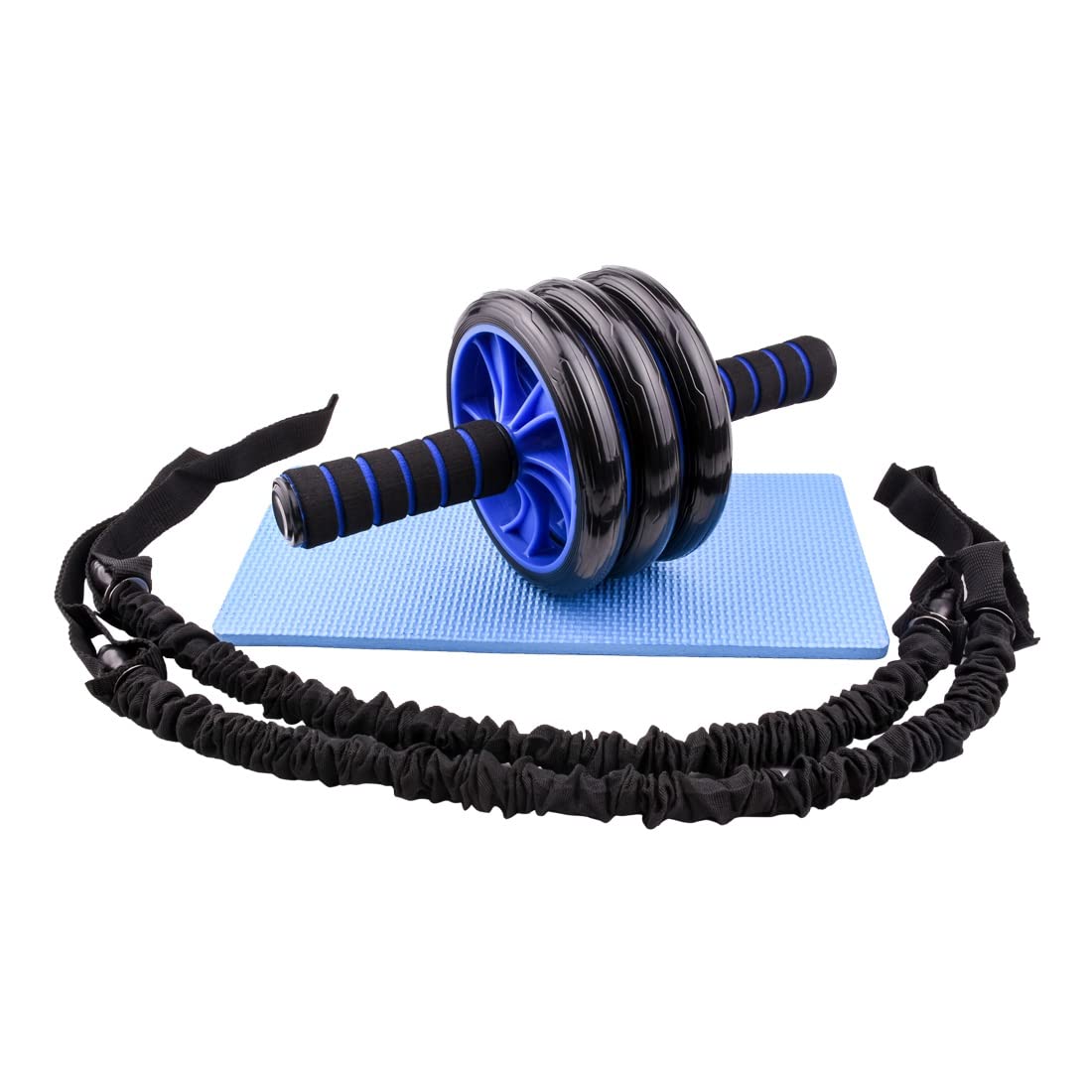 Ab Roller Koło do ćwiczeń 3 koła Taśmy oporowe Kotwica Drzwi Fitness Ćwiczenia nóg Ćwiczenia brzucha Rdzeń Siła Trener mięśni Domowa siłownia Sprzęt Ab Wheel Roller