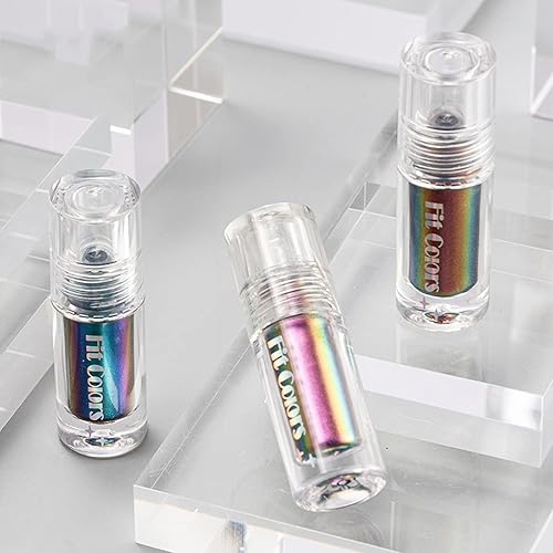Miniatura 8 de Domality Juego líquido de sombra de ojos Chameleon, 3 piezas de sombra de ojos multicromada que cambia de color, altamente pigmento, metálico, de