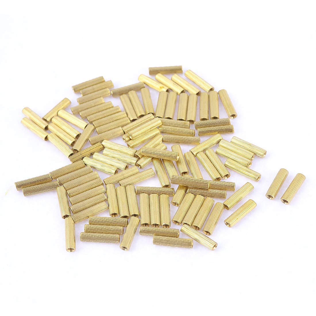 New Lon0167 M2x10mm Cylinder Female Threaded Brass Standoff Spacer Pillars 100 Pcs(M2x10mm Zylinder Innengewinde Messing Standoff Spacer Sulen 100 Stck