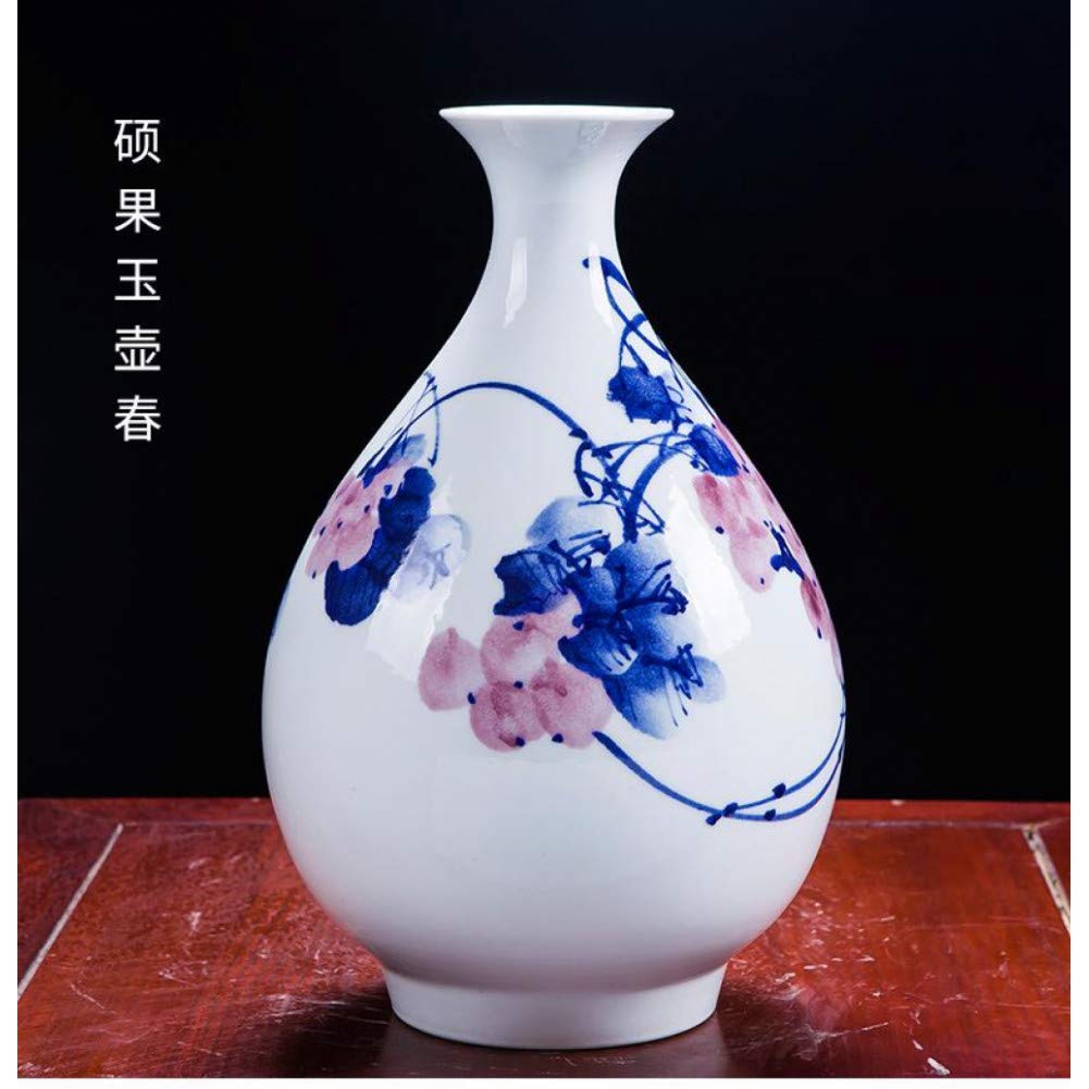 asdchZen Blue And White Porcelain Bamboo And Bird Ceramic Covered Jar Vase, China Ming Style