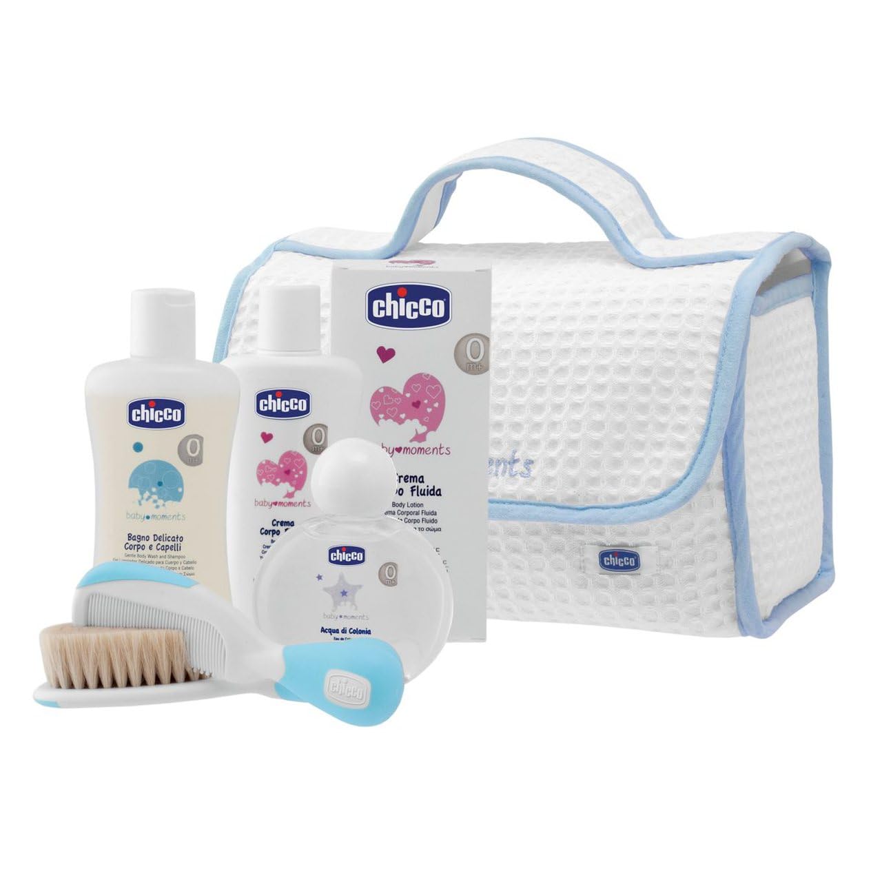 Chicco Baby Moments - Beauty con Maniglia Azzurro Prodotti Igiene e Cura Bambino