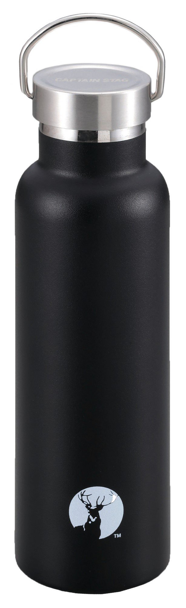 Captain Stag UE-3366 Sports Bottle, Direct Drinking, Double Stainless Steel Bottle, Vacuum Insulated, HD Bottle, 20.3 fl oz (600 ml), Black, Outer Diameter 2.9 x Height 9.6 inches (73 x 245 mm)