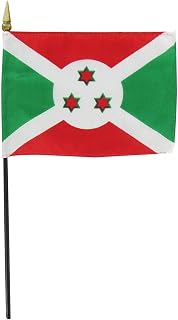 B Online Stores, Inc. Burundi 4"x6" Stick Flag