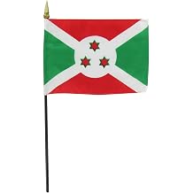 B Online Stores, Inc. Burundi 4"x6" Stick Flag