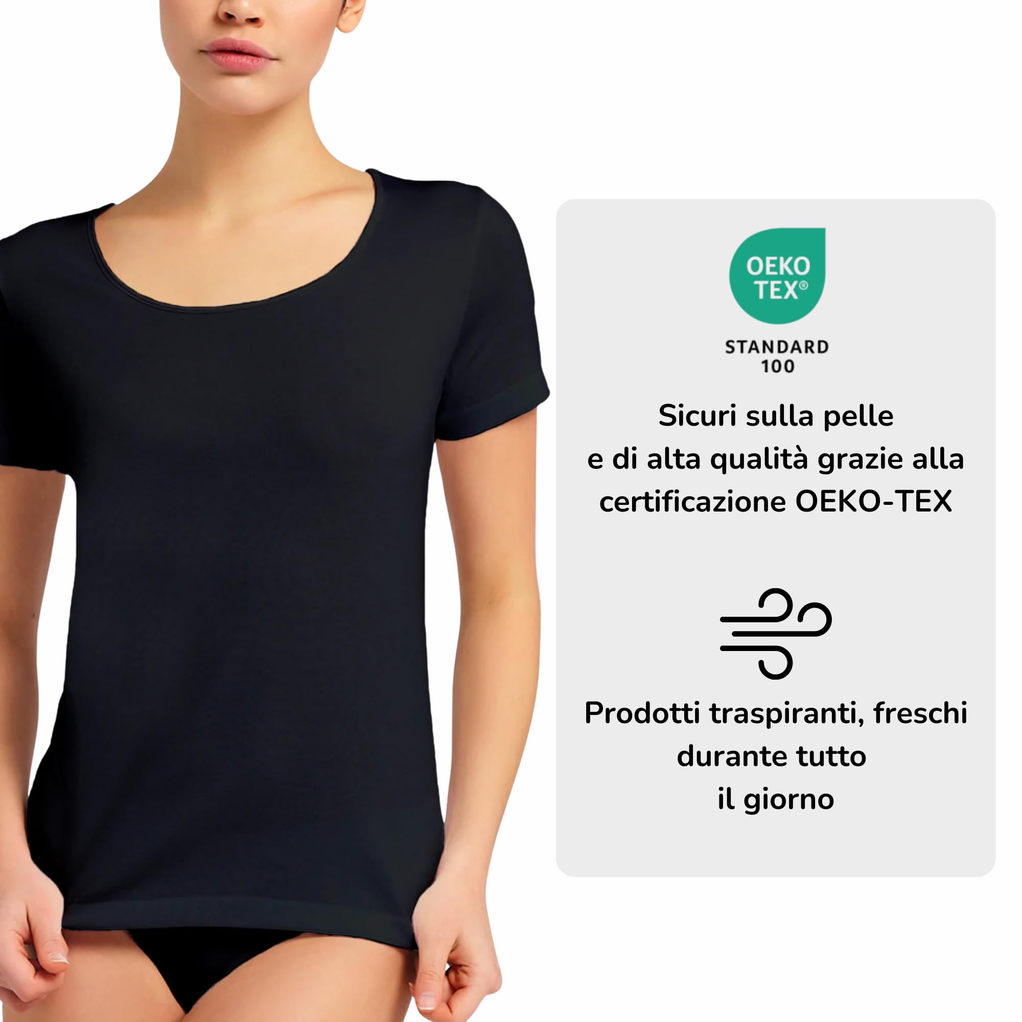 LIABEL Maglia Intima Donna Caldo Cotone Invernale, Tessuto Pesante (Pacco da 2), Canotta Termica