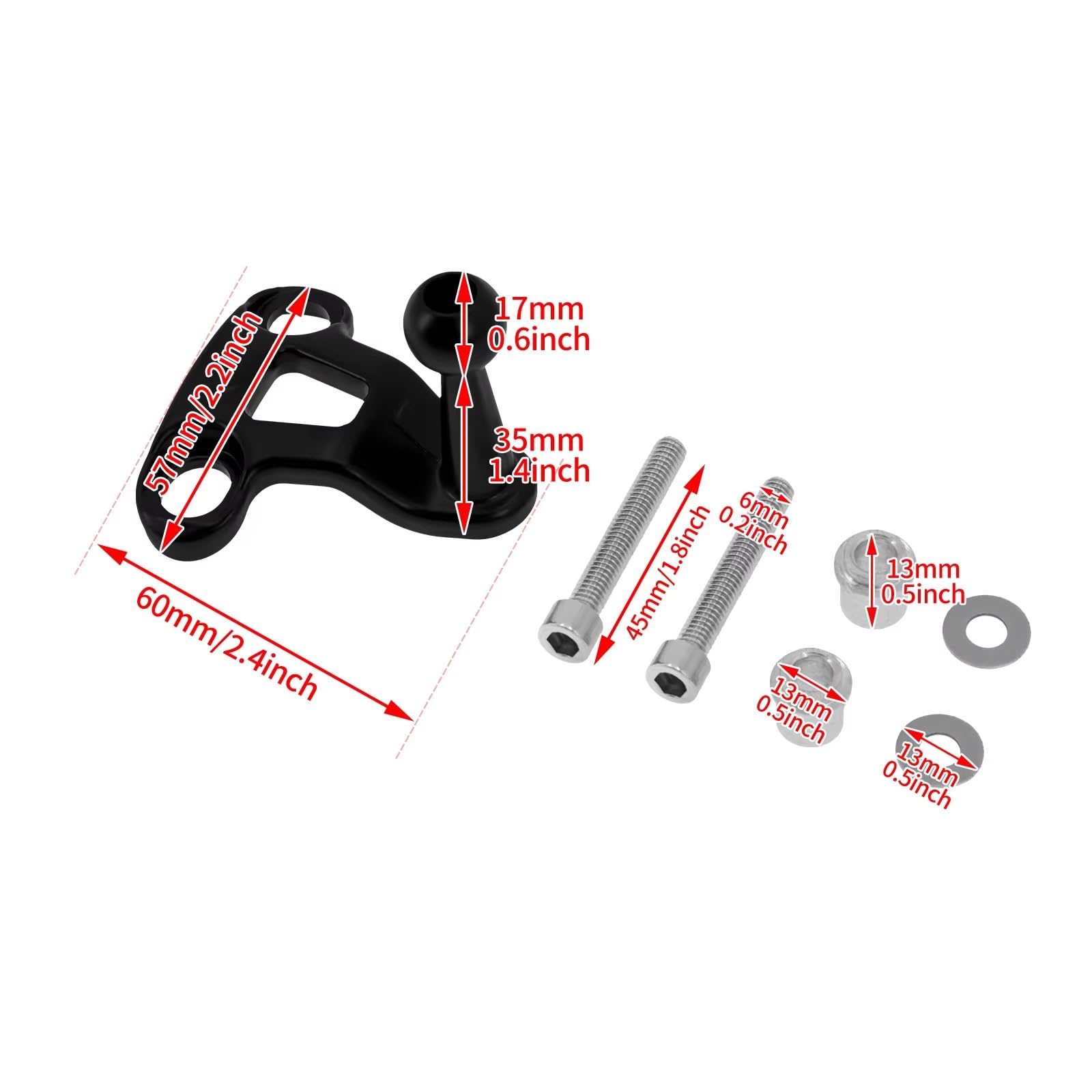 Supporto Per Telefono Moto Per Sportster XL Per Softail Per Touring Supporto Manubrio Supporto Telefono Supporto Dispositivo Cellulare GPS(Holder Bracket C)