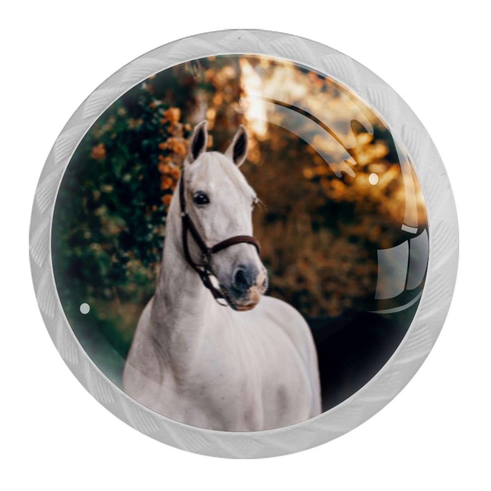 Tqmspg Multi19 4 Pieces Drawer Pulls Horse Animal Door Knobs Dresser Handles For Kitchen Wardrobe Cupboard Hardware Furniture