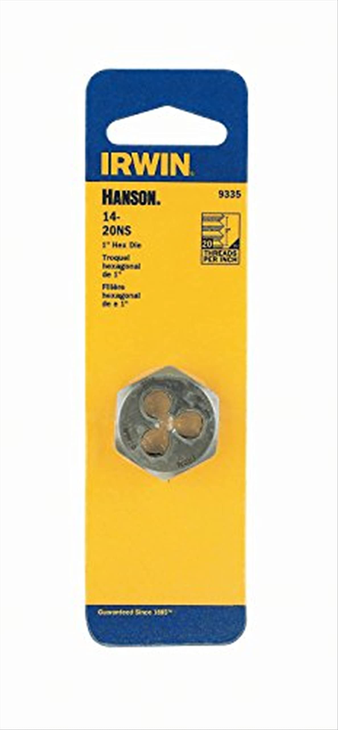 Hanson 6431 Die 10-32 NF 1" Hex, for Tap Die Extraction