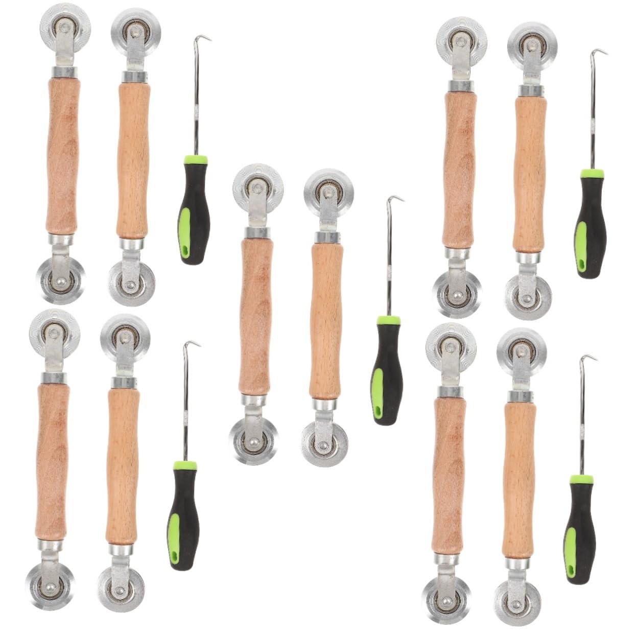 NUOBESTY 5 Sätze Reparaturwerkzeuge Für Bildschirm Hilfe Fenster Spline Handhaben Bausatz Bildschirmtürwalze Werkzeug Für Fliegengittertüren Bildschirmreparatur Rostfreier Stahl 3 Stück * 5