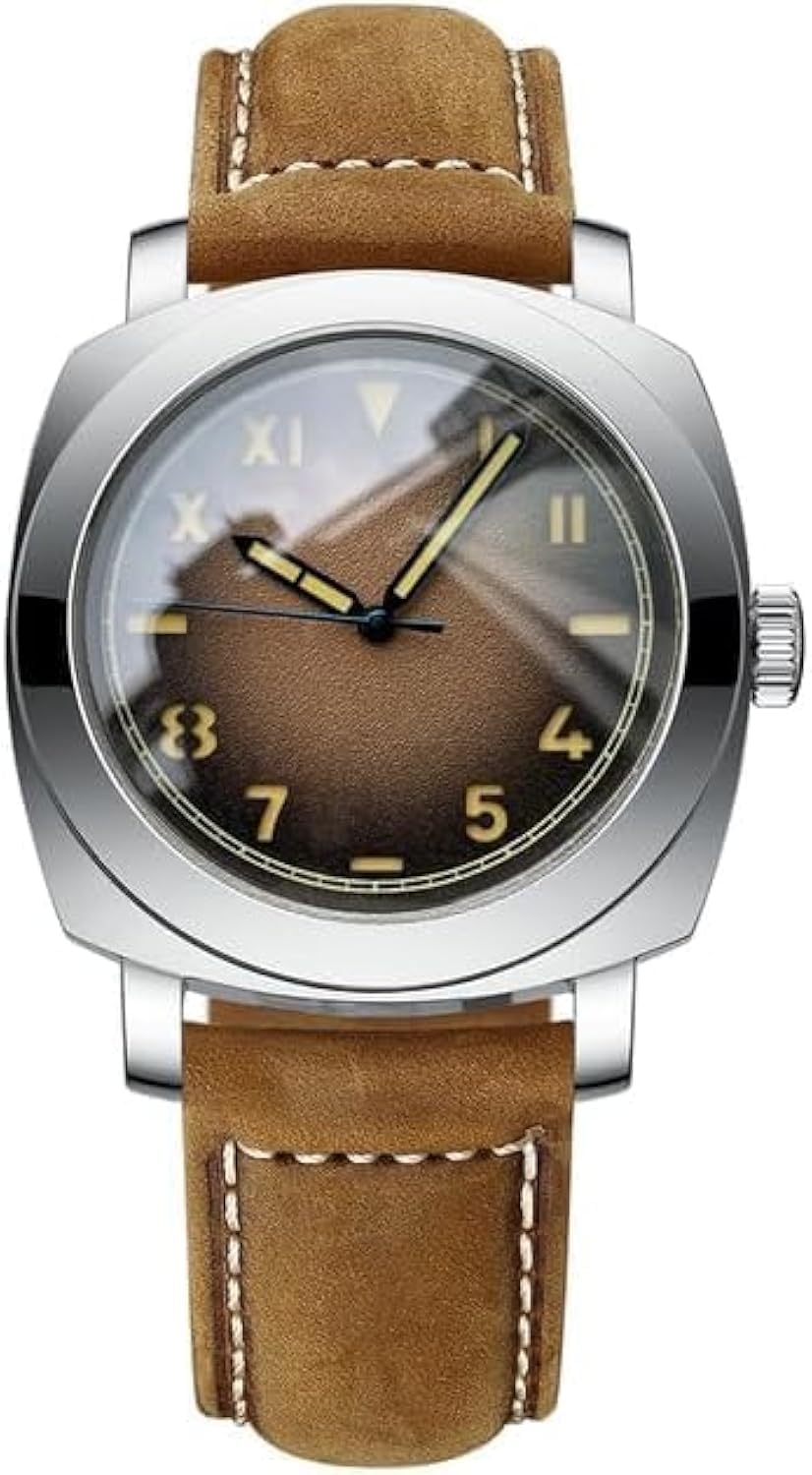 STEELFLIER NH35 Orologio da polso quadrato lucido da uomo con cristallo zaffiro quadrante California corona vite