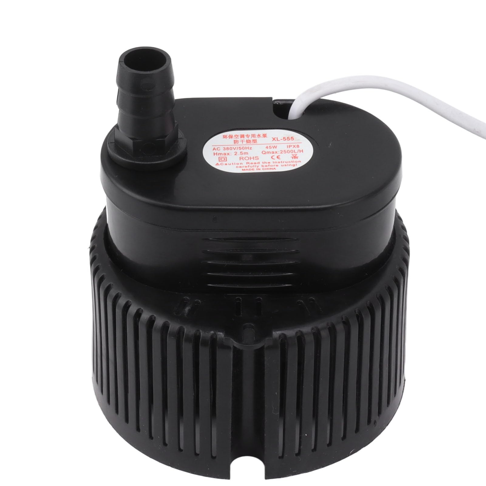Pompa sommergibile 45W 380V Uscita stabile a basso rumore Custodia in plastica Pompa acqua silenziosa per fontana per acquario da giardino