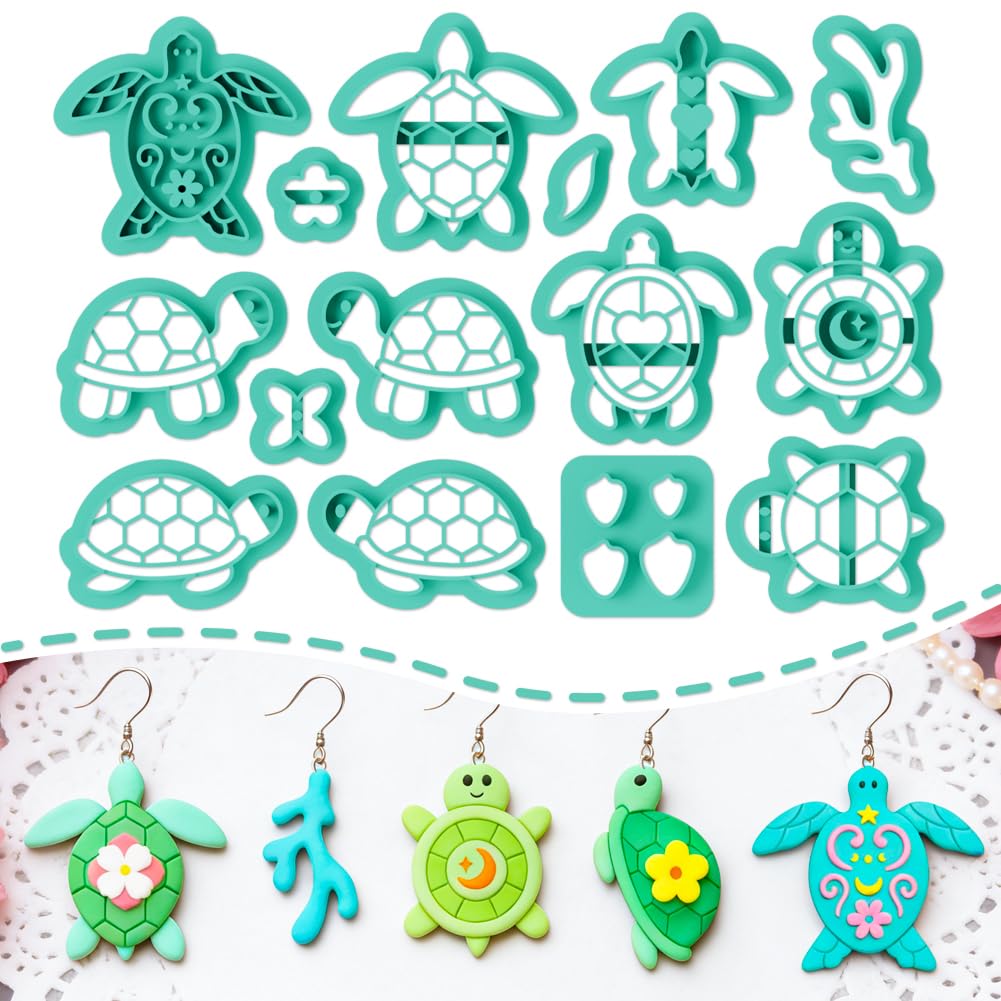 ORIGACH 15 PCS Sea Turtle Polymer Clay Cutters Set
