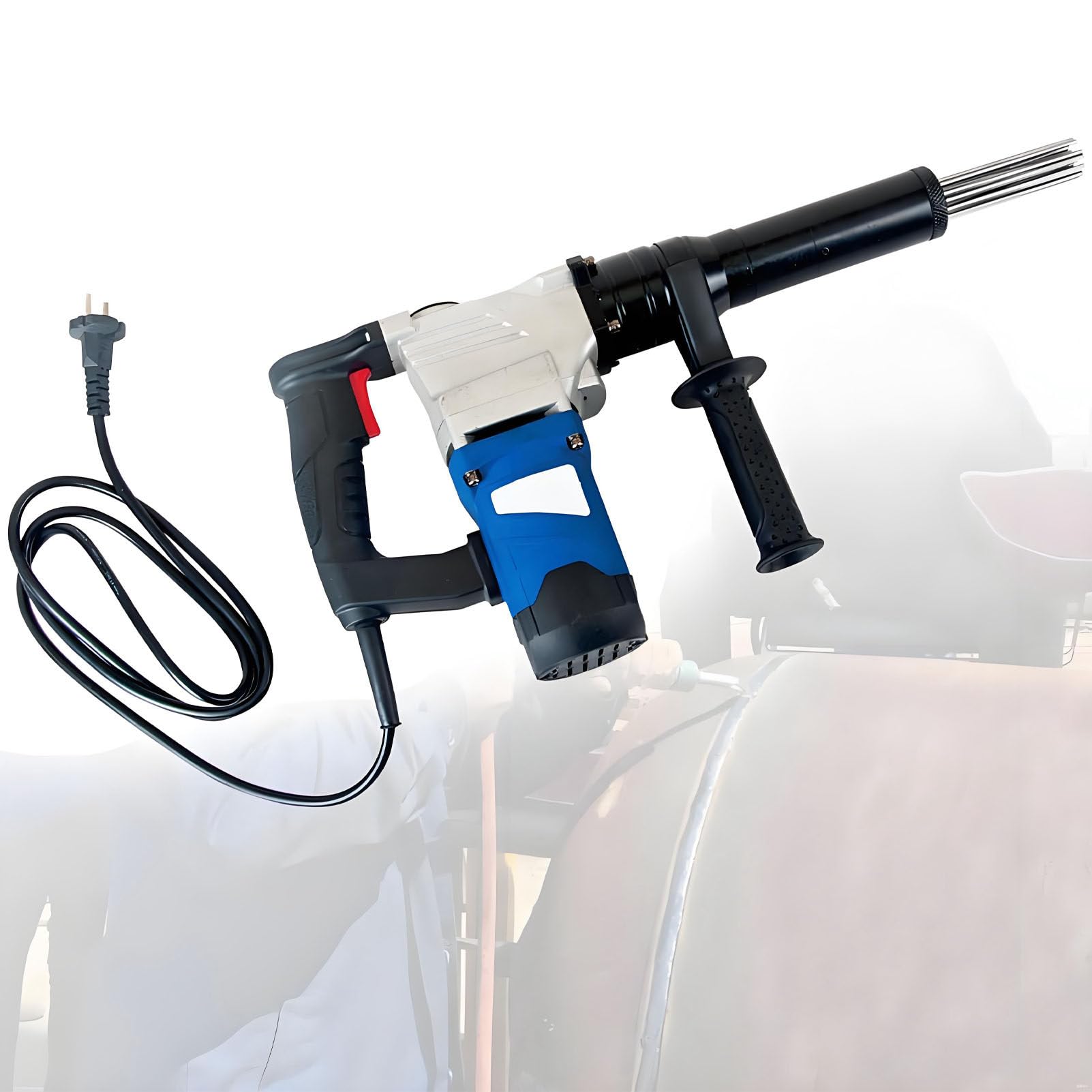 Herramienta de Limpieza para Eliminar óxido, desincrustadora de Agujas de Grado Industrial de 1100 W con empuñadura de Pistola para Eliminar óxido, escoria de Soldadura y Pintura.