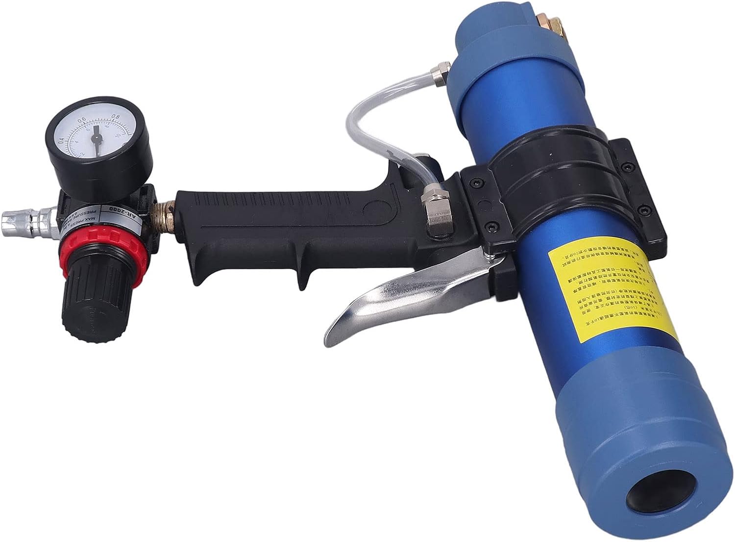 Pneumatic Glass Glue Gun With Pressure Gauge Air Sealant Caulking Gun Tool for Home Renovation