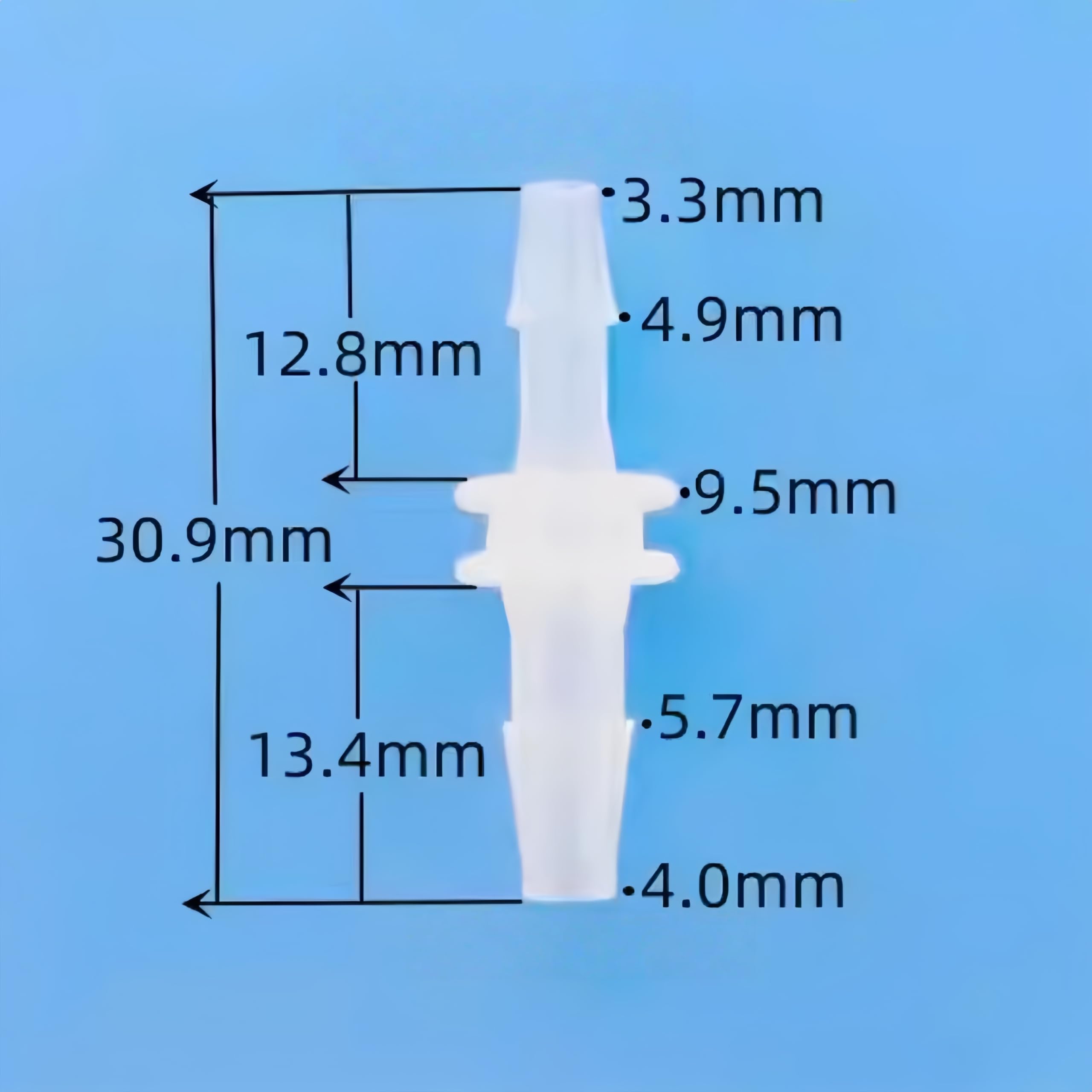 25 sztuk złączek redukcyjnych 3/32" x 1/8" złączki redukcyjnej z PP do rurek akwariowych(1/8inch-5/32inch)