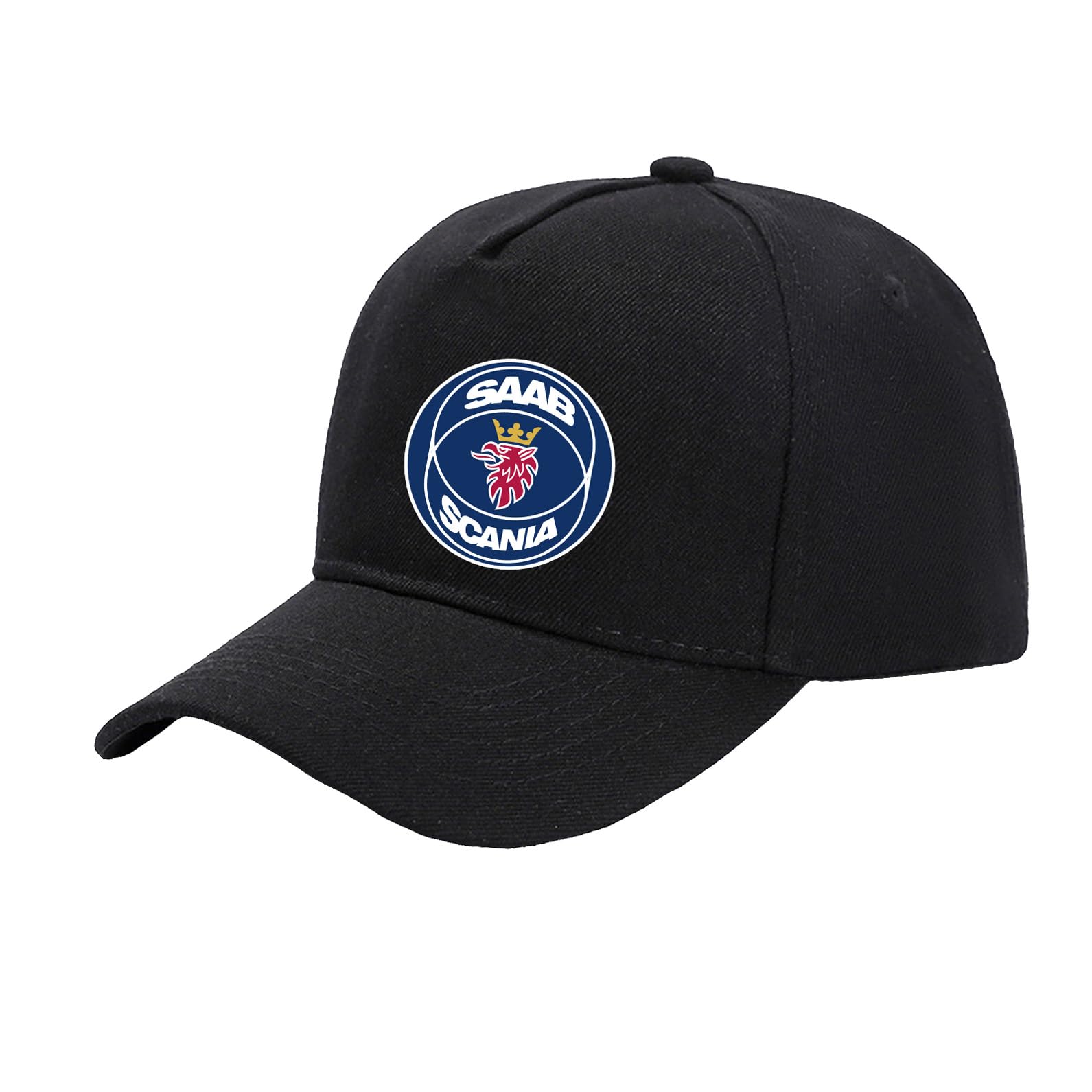 FBWZSAG Unisex Baseball Cap Printed Ball Cap for SAAB Breathable Plaintone Trucker Hat Sportstyle Dad Hat Adjustable Lightweight Snapback Hat-Black||One size