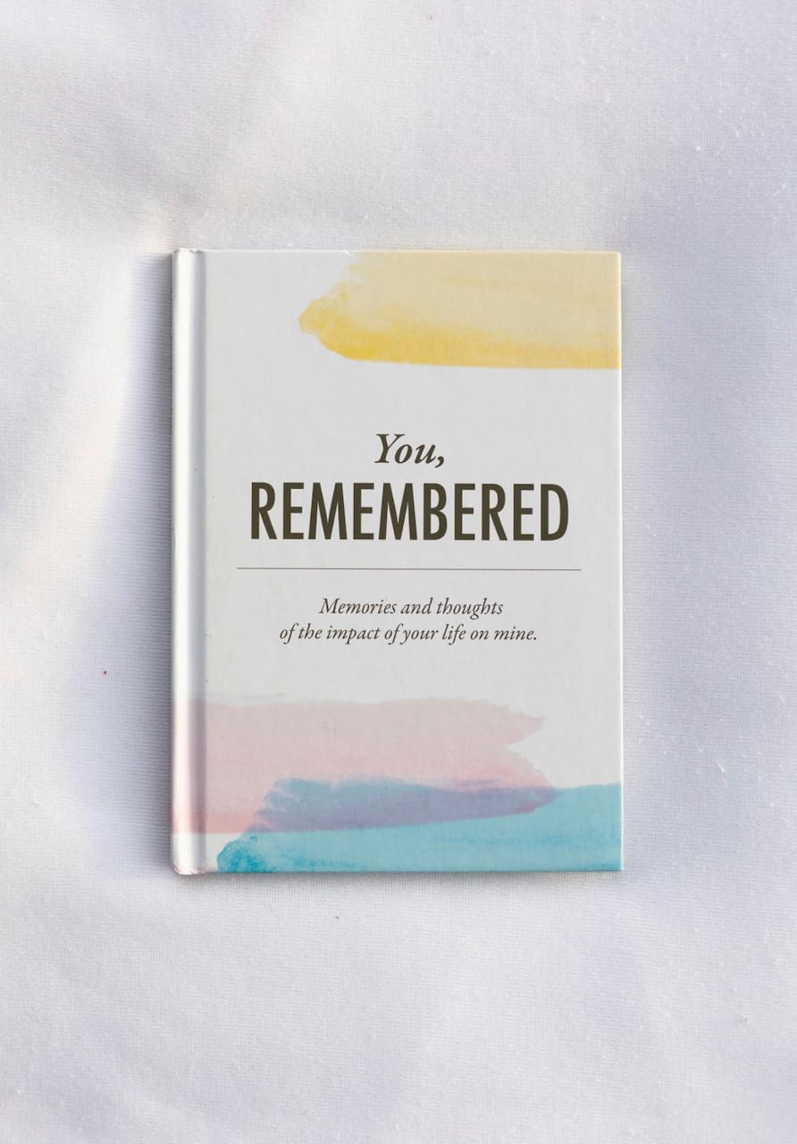 Gratbook You Remembered Book, Prompt Book to Record Memories during Grief, for self or gift as someone who lost loved one (white)