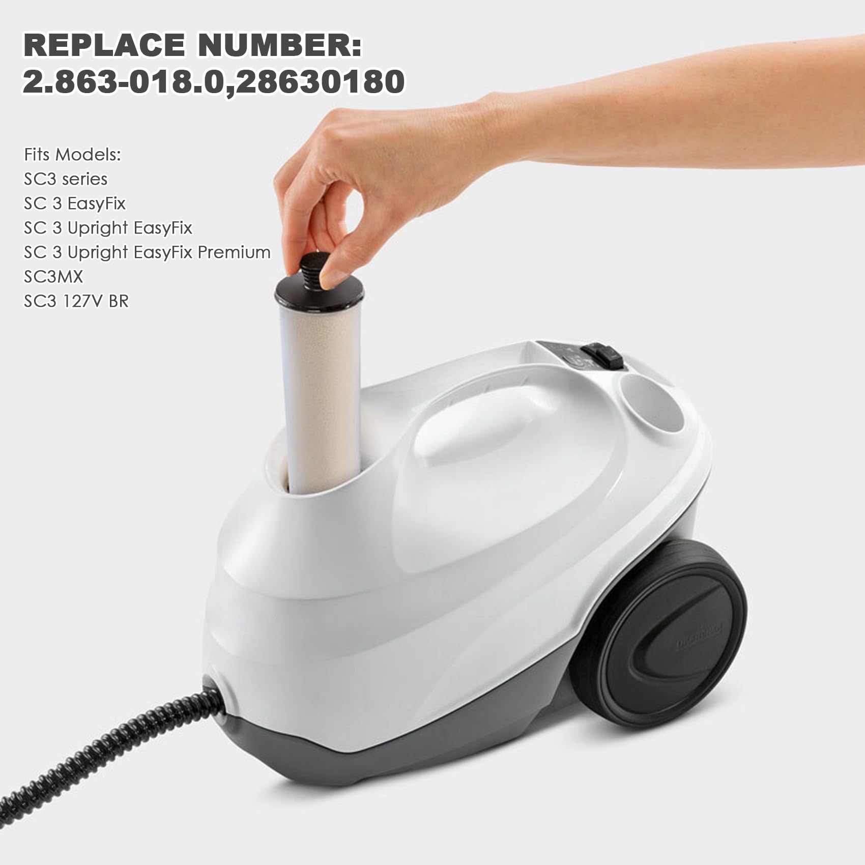 2 StüCk Dampf Reiniger Kartusche Entkalkung Stift für SC3 Serie SC 3 Easyfix/SC3MX/SC3 127V BR Entkalkung Filter