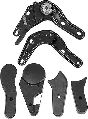 KICHOUSE Reguladores de silla de juego de 6 piezas, giradores multiángulo para sillas de deportes electrónicos, fácil de instalar, soportes negros