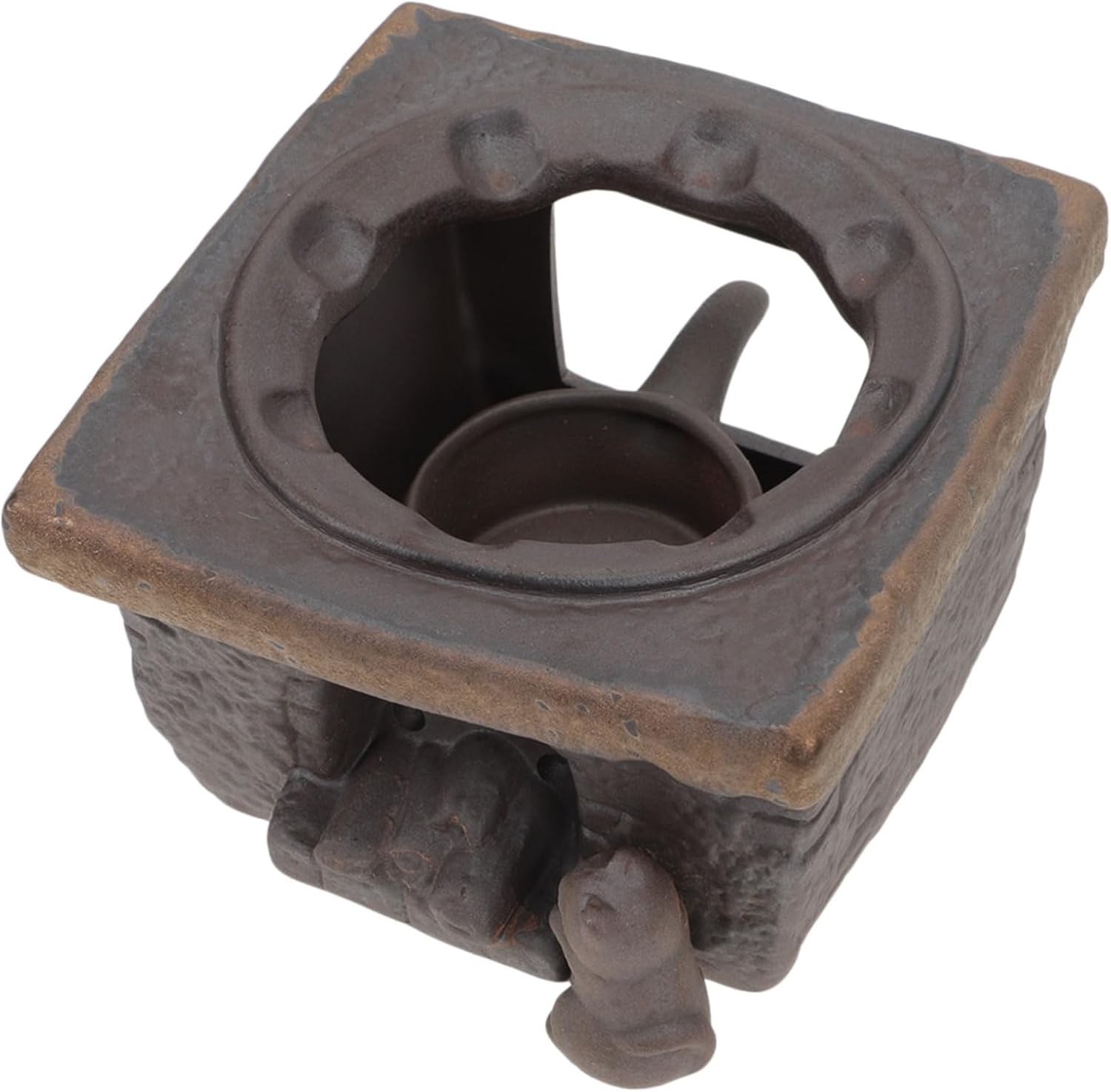 Unomor Ceramic Teapot Warmer Base Vintage Style Tea Stove Heater Tealight Candle Holder for Decorative Tea Heating for Home and Office Use