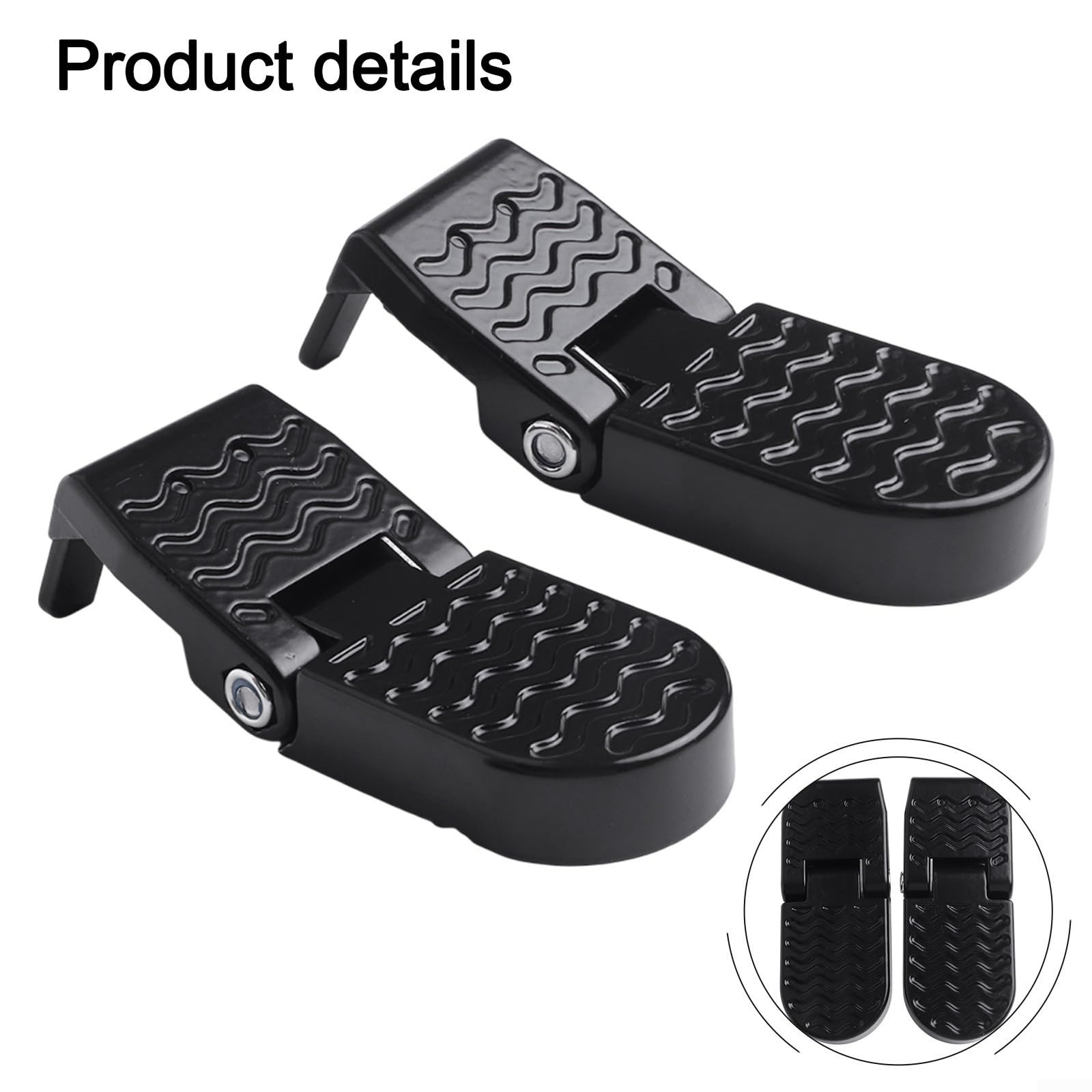 Poggiapiedi per bici elettrica, posteriore, passeggero, pieghevole, in lega di alluminio, per mountain bike, mountain bike, mountain bike, colore nero (M15)