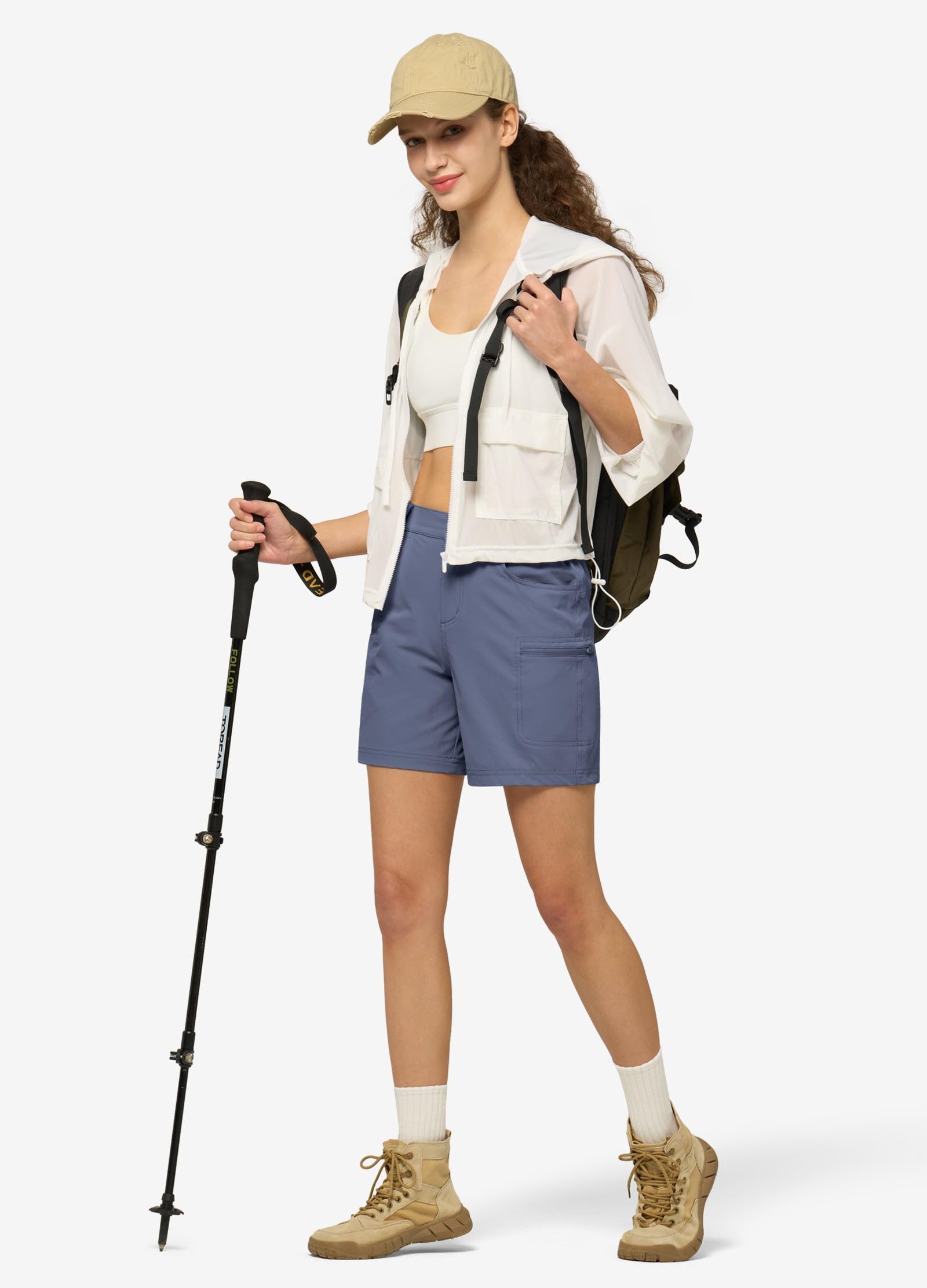Willit Pantalones Cortos para Senderismo para Mujer